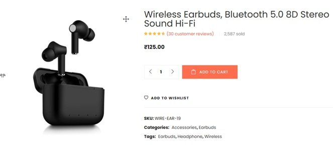 RS 125 Only on TheSpark Shop: Batman Style Wireless BT Earbuds